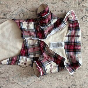 GAP Plaid Dog Pajama with Red and Blue Accents